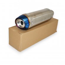 Τελικό εξάτμισης Universal μπλε / ασημί M-1190 Apido Racing