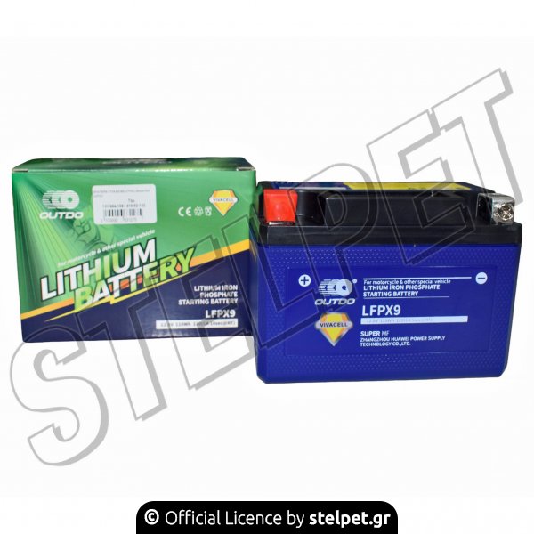 ΜΠΑΤΑΡΙΑ YTX9-BS-BS/LFPX9 Lithium-Iron OUTDO