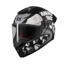 ΚΡΑΝΟΣ AXXIS FF132 ECE 22.06 FENIX ANGRY FACE B2 Μαύρο-Γκρι