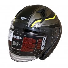 Κράνος open face / jet FSD 620 22.06 μαύρο ματ / γκρι / κίτρινο