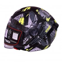 Κράνος open face / jet FSD 760 POISON 22.06 μαύρο ματ / κίτρινο