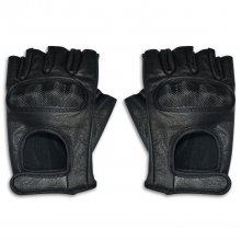 Γάντια Δερμάτινα VS Κομμένα Δάχτυλα Με Ενίσχυση Μαύρα