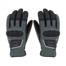 Γάντια μηχανής Bering Gourmy μαύρα/Γκρι/Fluo Κίτρινο