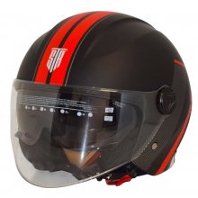 Κράνος STR GP2 Jet ΜΑΥΡΟ / ΚΟΚΚΙΝΟ