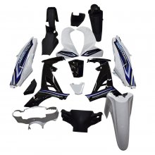 Κοστούμι 16 τεμαχίων Yamaha Crypton Τ110 λευκό/μαύρο