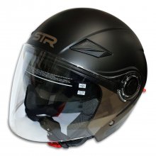 Κράνος Jet STR S1 Flex Μαύρο Καφέ Ματ