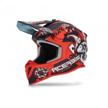 Κράνος Acerbis MX Linear Μπλε Κόκκινο