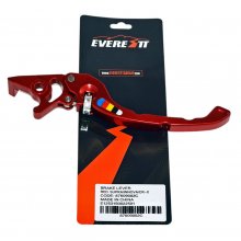 Μανέτα δεξιά ρυθμιζόμενη Type-2 Honda Supra 100 / Honda Innova 125 / Yamaha Crypton-X 135 Everestt κόκκινη