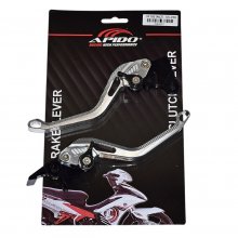 Μανέτες ρυθμιζόμενες ζευγάρι No2 Sym VF185 Apido Racing ασημί