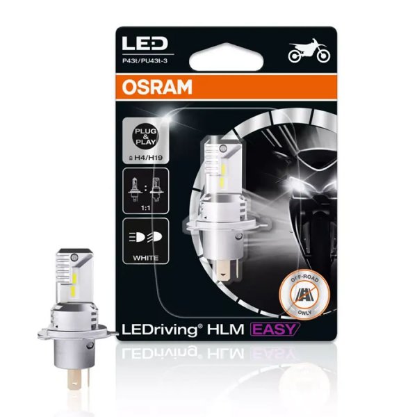 ΛΑΜΠΑ OSRAM H4 12V19W P43T 6500K LEDRIVING HLM EASY