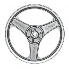 Ζάντα εμπρός Kawasaki Kaze-R 115 ασημί Daytona