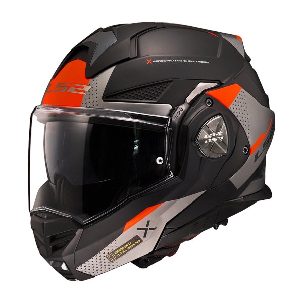 ΚΡΑΝΟΣ ΑΝ/ΝΟ LS2 901.20 ADVANT X OBLIVION 22.06 MATT BLACK TIT ORANGE L