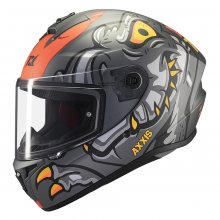 ΚΡΑΝΟΣ AXXIS FF112D DRAKEN S DINOTOON B5 ECE22.06 MATT ΚΟΚΚΙΝΟ-ΓΚΡΙ