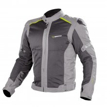 Μπουφάν μηχανής Nordcode OVERSIZE FIGHT PRO 100% WP γκρι-μαύρο EN-17092