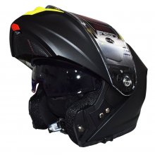 Κράνος flip up YA-967 DV Μαύρο Ματ / Κίτρινο 22.06 FSD 