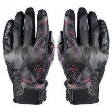 Γάντια μηχανής Harisson Score Entry μαύρα - κόκκινα