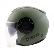 Κράνος Jet STR TRON 2 Ματ Πράσινο 22.06