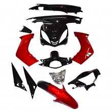 Κοστούμι Yamaha Crypton-X 135 μαύρο/κόκκινο + ΦΑΝΑΡΙ Strong.