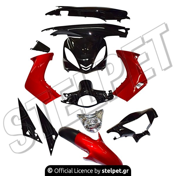 ΚΟΥΣΤΟΥΜΙ YMH CRYPTON-X 135 ΜΑΥΡΟ/ΚΟΚΚΙΝΑ+ΦΑΝΑΡΙ 11ΤΜΧ.