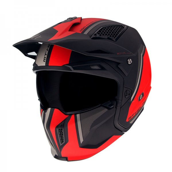 Κράνος MT Streetfighter SV C5 TWIN mat κόκκινο
