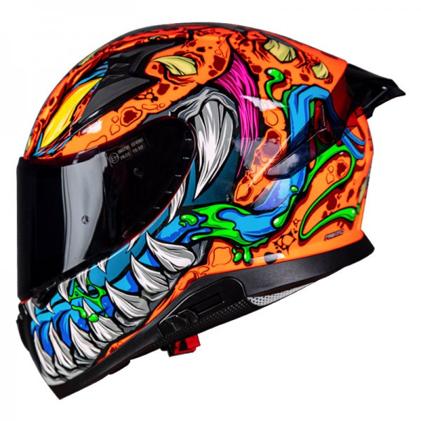 Κράνος Pilot Snake SV Reptile-X fluo πορτοκαλί + Extra Visor