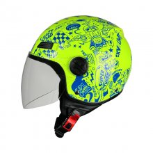 Κράνος Pilot Fazer Junior fluo κίτρινο