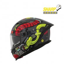 Κράνος MT Braker SV Bersin E3 ECE 22.06 Γκρι/Κόκκινο/Fluo Κίτρινο