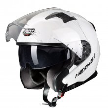 Κράνος jet Pilot Hermes SV άσπρο ECE 22.06