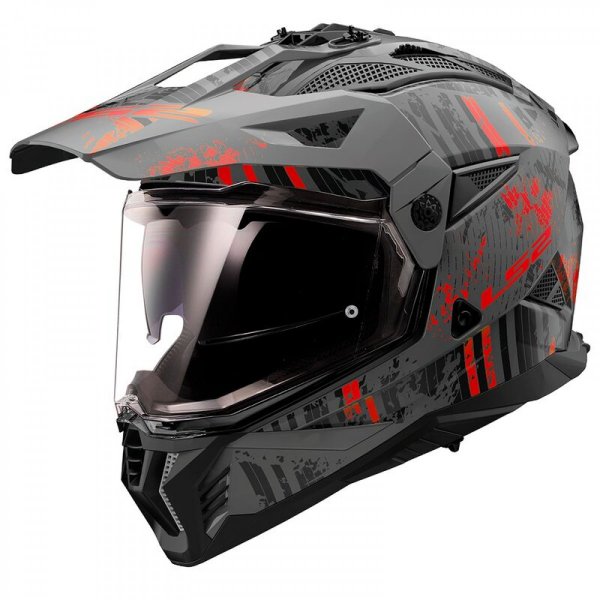 ΚΡΑΝΟΣ LS2 ENDURO LS2 702.23 PIONEER II CRAZY 22.06  BLACK RED M