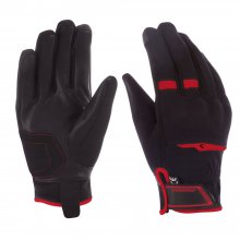 Γάντια μηχανής Bering Borneo Evo μαύρα κόκκινα