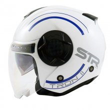 Κράνος Jet STR TRON 2 Λευκό Μπλε