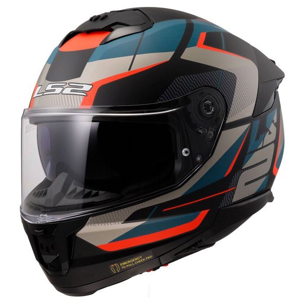 ΚΡΑΝΟΣ F/F LS2 STREAM II ROAD 22.06 MAT BLACK-BLUE L