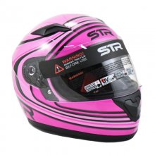 Κράνος παιδικό Full Face STR J1-JOY  Με Γραφικά Ροζ