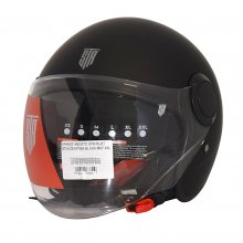 Κράνος Jet STR PILOT ΔΙΠΛΗ ΖΕΛΑΤΙΝΑ Μαύρο Ματ