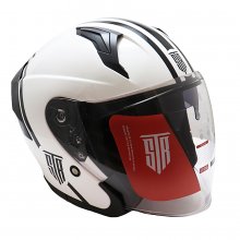 Κράνος Jet STR URBANO ΔΙΠΛΗ ΖΕΛΑΤΙΝΑ Άσπρο-Μαύρο