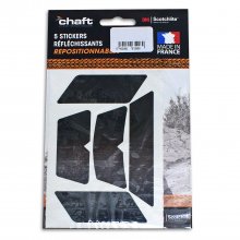 Αυτοκόλλητο κράνους σετ Chaft PE106 μαύρο