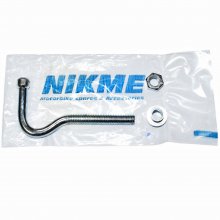 Κρεμάστρα ποδιάς Μ8 ασημί Nikme