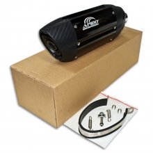 Τελικό εξάτμισης οβάλ M-1115 μαύρο / carbon Apido Racing