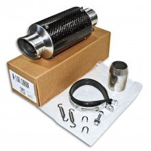 Τελικό εξάτμισης στρογγυλό M-1106 carbon 200mm Apido Racing