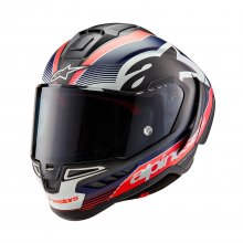 ΚΡΑΝΟΣ ALPINESTARS SUPERTECH R10 TEAM CARBON Μπλε Ματ-Κόκκινο-Άσπρο