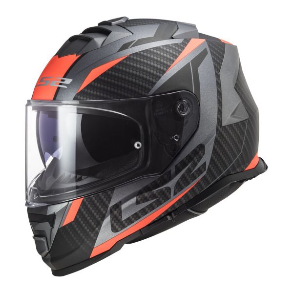 ΚΡΑΝΟΣ F/F LS2 STORM II RACER 22.06 MAT TITANIUM ORANGE M