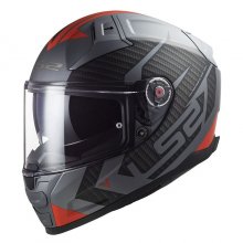 Κράνος LS2 Vector II SPLITTER 22.06 Mατ Τιτάνιο/Κόκκινο