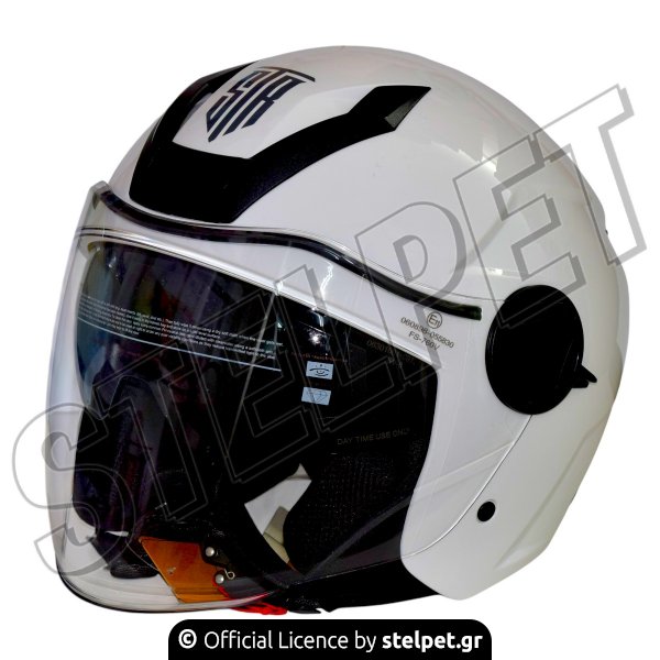 Κράνος Jet STR STRIKE 2πλη ζελατίνα Άσπρο